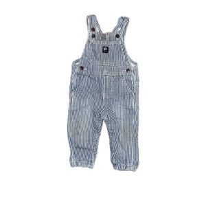 Baby B'gosh Blue and White Adjustable Overalls